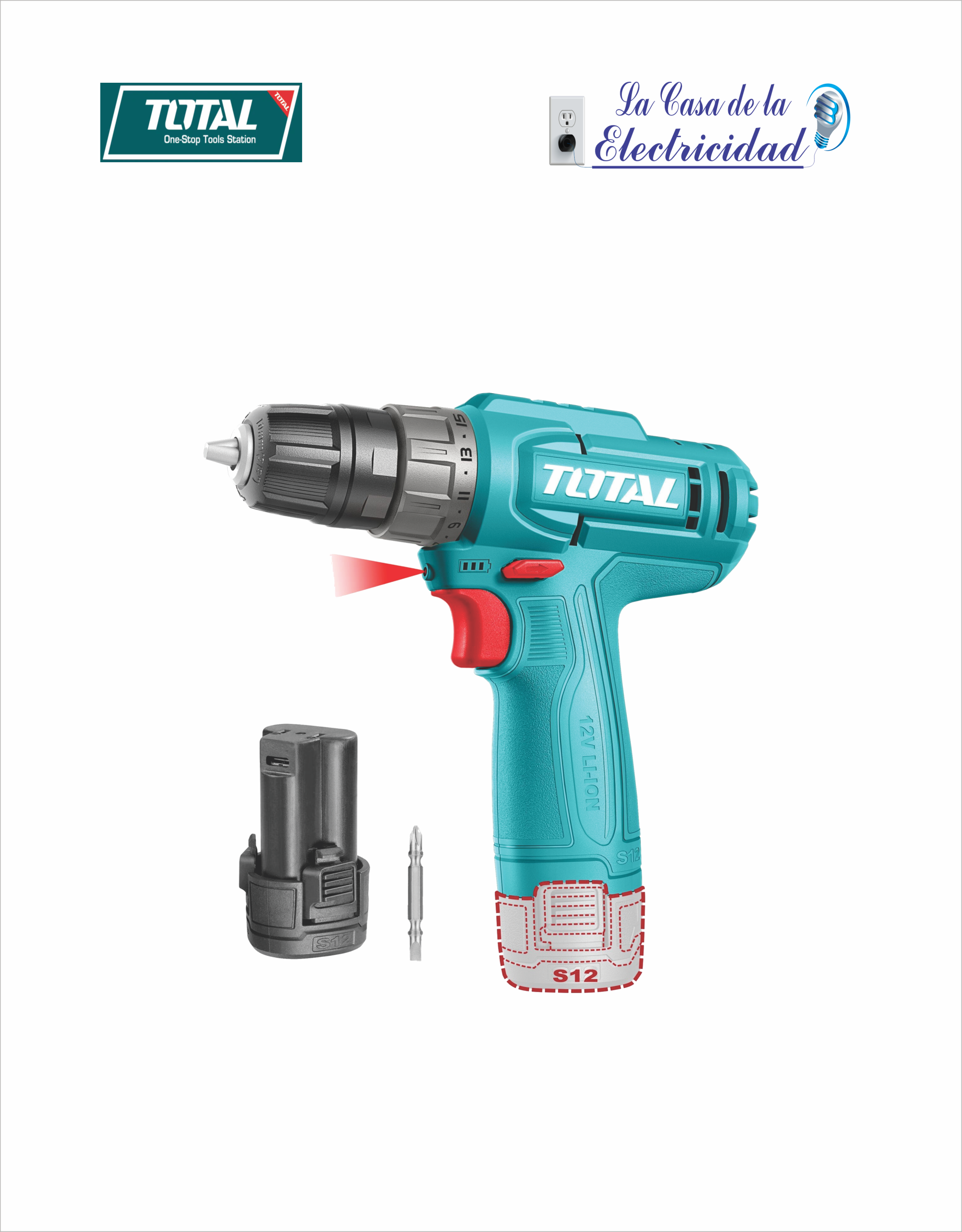 ATORNILLADOR 12V LIVIANO, ENT: C, C/TDLI12456 - TOTAL