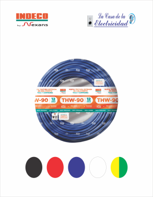 Cable THW-90 + Plus, 12 AWG - Indeco