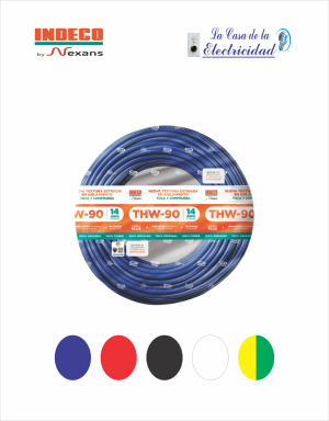 Cable THW-90 + Plus, 14 AWG - Indeco