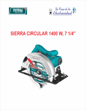 SIERRA CIRCULAR 1400 W, 7 1/4'' - TOTAL