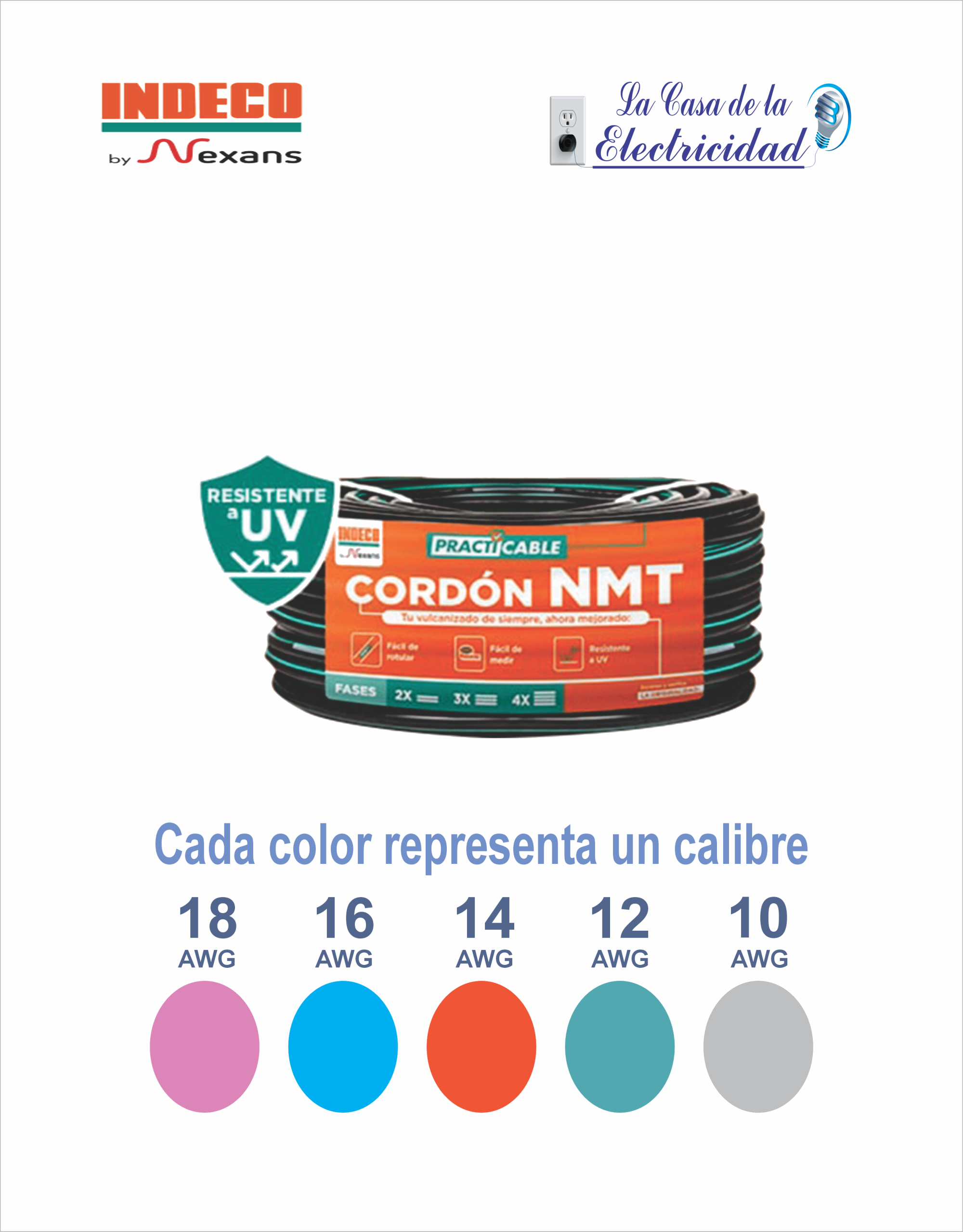 CABLE VULCANIZADO NMT - 2 X 12 AWG - INDECO