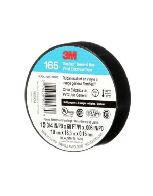 CINTA AISLANTE 165, 19MM X 18.3m, NEGRO - 3M